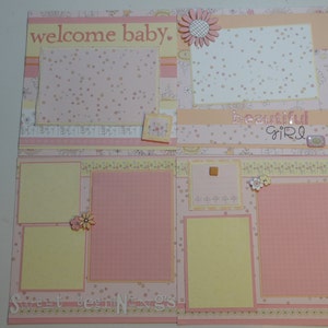 Baby Girl Premade 8 x 8 Scrapbook Envío Gratis