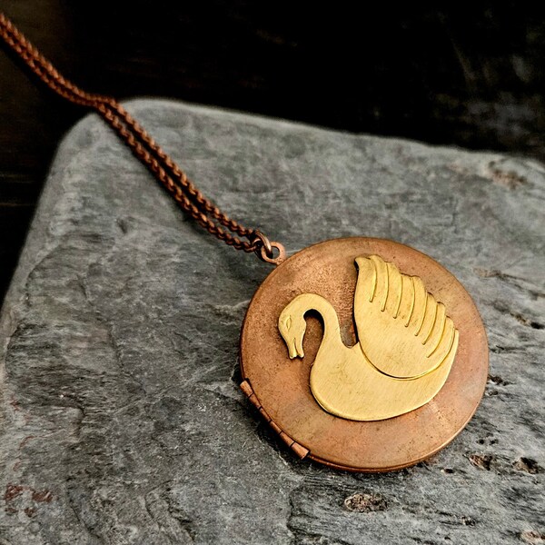Swan Locket - Etsy