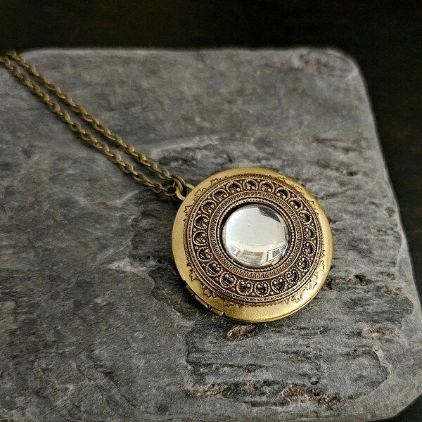 Glass Locket Etsy