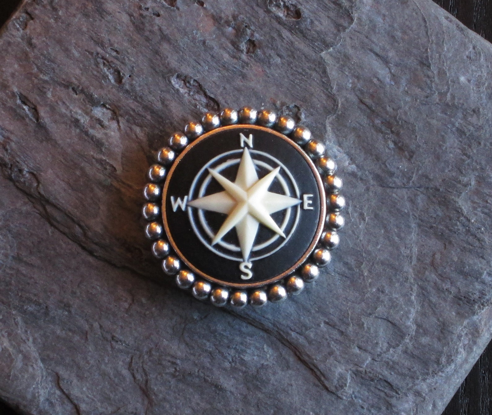 Compass Rose Brooch Compass Cameo Brooch Small Cameo Brooch - Etsy