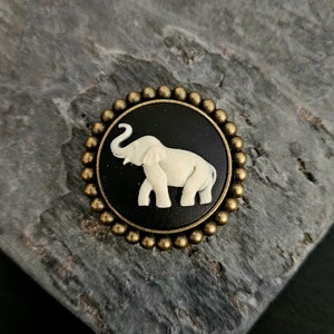 Elephant cameo hotsell ring