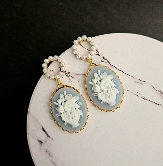 Boucles d'oreilles femme or blanc