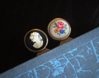 Cameo-bokmärke, silverbokmärke, blombokmärke, metallbokmärke, present till bokmalar, unik presentidé, Jane Austen-bokmärke, bokmalspresenter