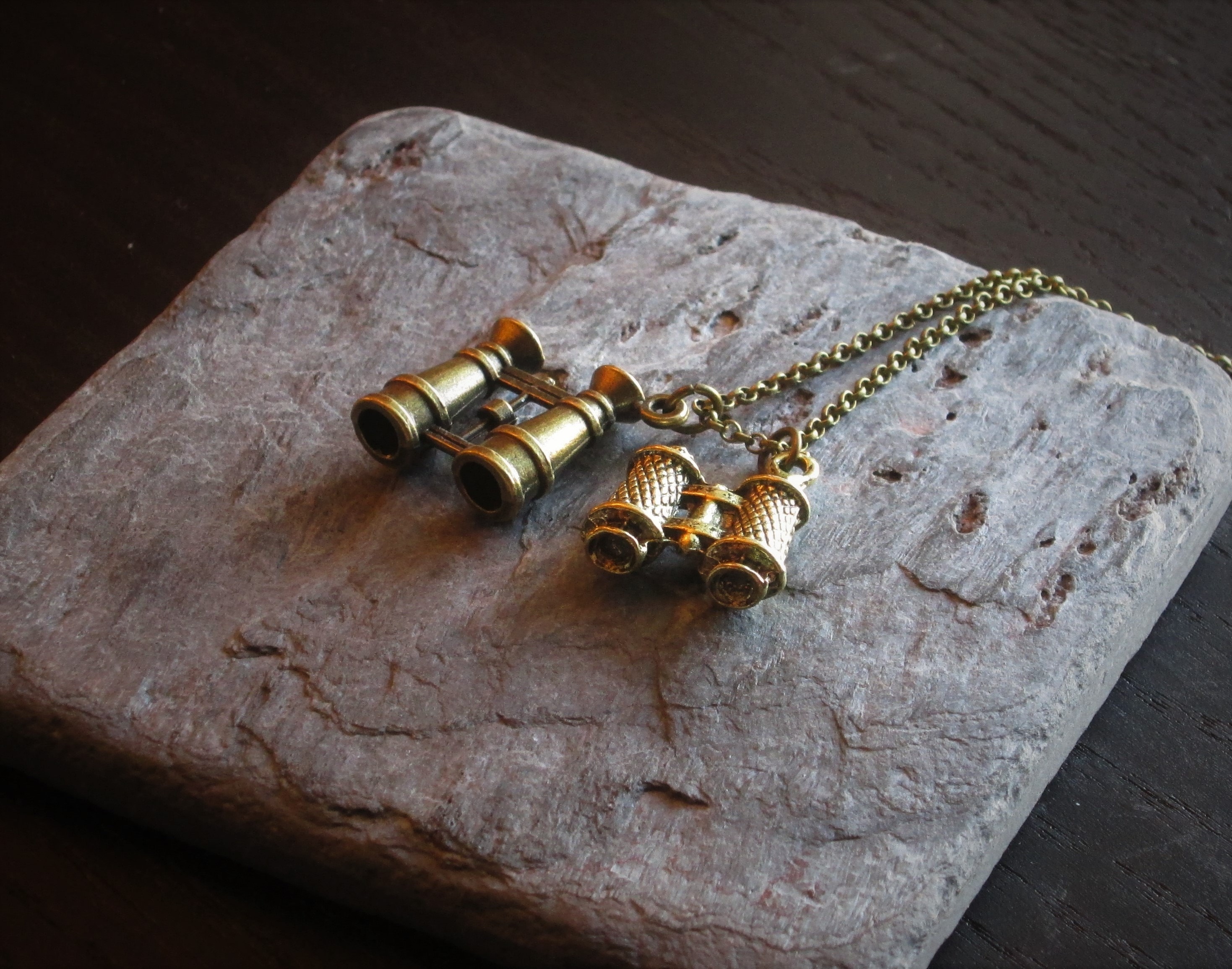 Binoculars Charm Necklace Long Necklace Unisex Necklace Etsy UK