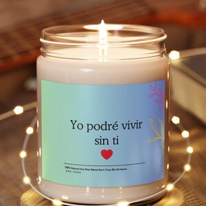 Soy Candle, Spanish Quote, Aromatherapy, Home Decor, Gift for Her, Graduation Gift, Mother&#39;s Day Gift