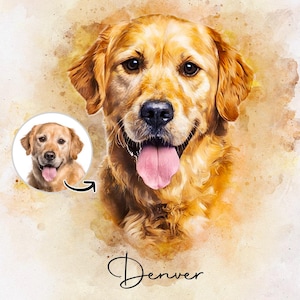 Personalisierte Digital Pet Portraits von Foto, benutzerdefinierte Hund und Katze Malerei Geschenk Gedenkstätte dekorative Wandkunst