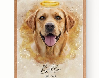 Aangepaste aquarelportretten met huisdierfoto gepersonaliseerde hond schilderij hondenportretten kattenportretten huisdier gedenkteken cadeaus aangepaste huisdier herdenkingskunst