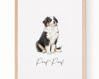 Custom Hand-Drawn Pet Painting from photo, Custom Watercolor Dog Portrait from photo, Personalized Memorial Pets gift, Gift from Family