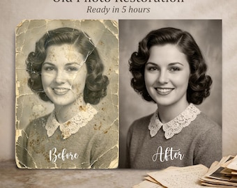 Old Photo Restoration Service | Repair, Enhance, Colorize | 5-Hour Delivery