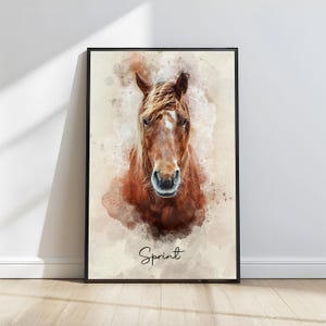 Personalized horse sketch – realistic digital artwork