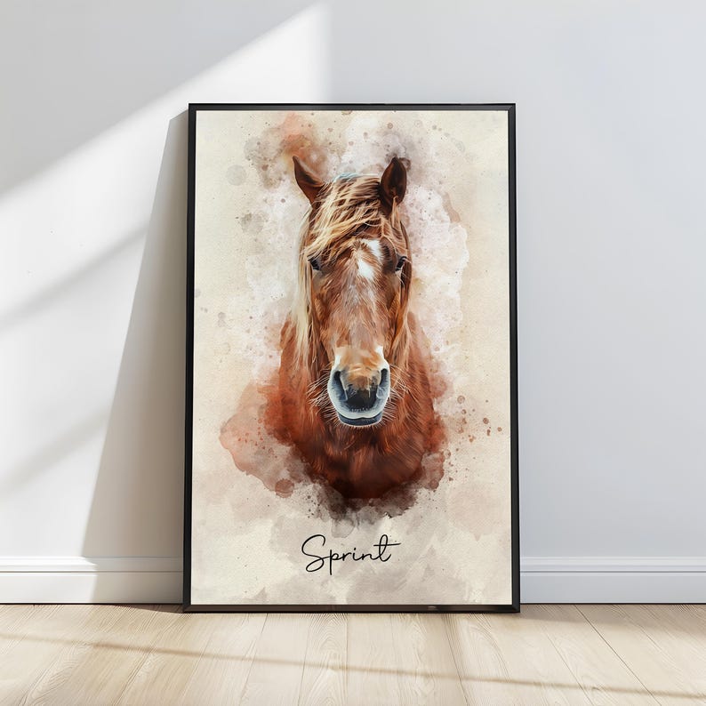 Personalized horse sketch – realistic digital artwork