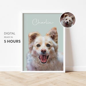 Ritratti di animali domestici personalizzati utilizzando foto di animali domestici Ritratti di cani personalizzati digitali personalizzati Disegni di animali domestici Ritratti di cani Ritratti di gatti Ritratti di cani personalizzati