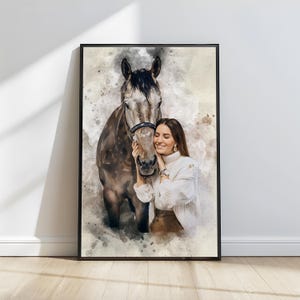 Equestrian custom drawing – horse memorial portrait