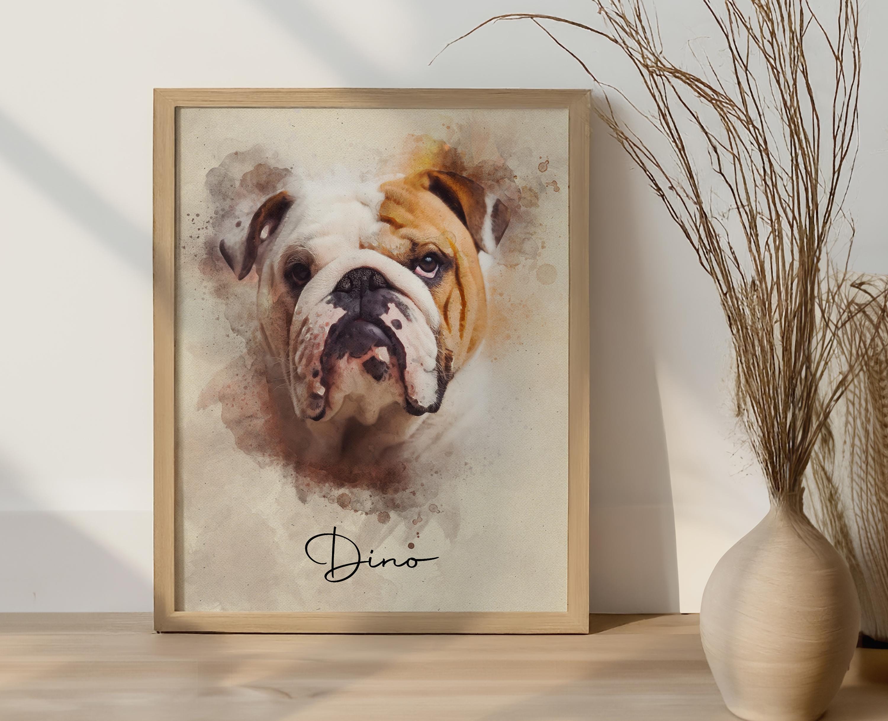 Custom Pet Portraits Using Pet Photo Personalized Digital Dog Portraits ...