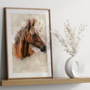 Custom pet portrait – detailed horse artwork from your photo