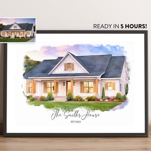 Custom Watercolor House Portrait,watercolor House Painting,personalized ...