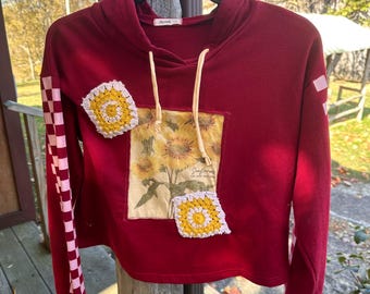 Sunflower Upcycled Hoodie