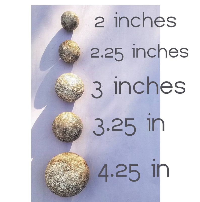 Paper Mache Balls: Rustic Decorative Recycled Paper Nesting Spheres Set of Five in Crackled Cream READY to SHIP image 5