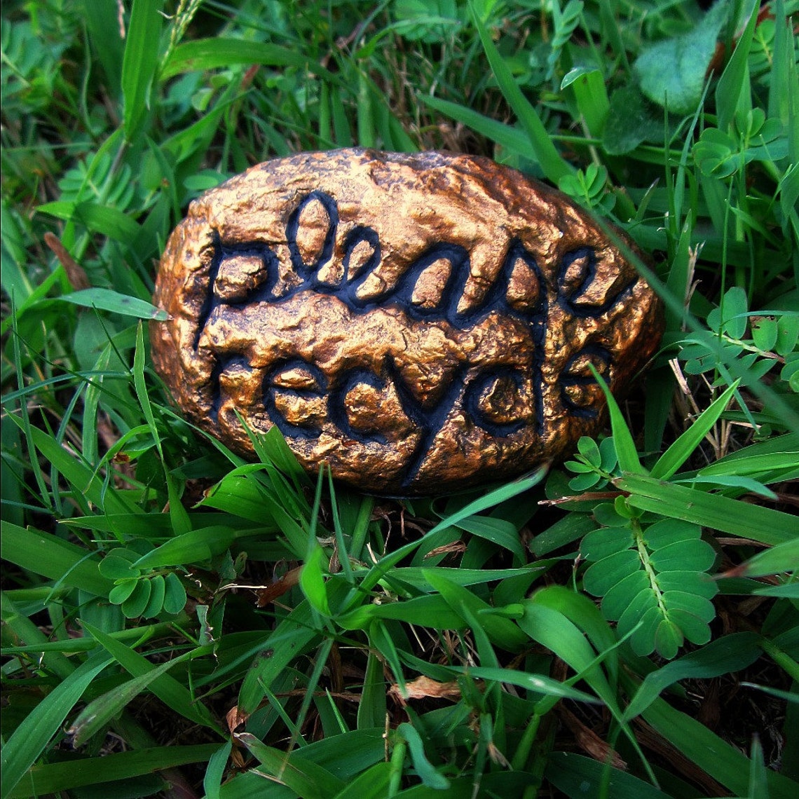 Paper Mache Rock Papier Mache With Words Sculpture PLEASE Etsy