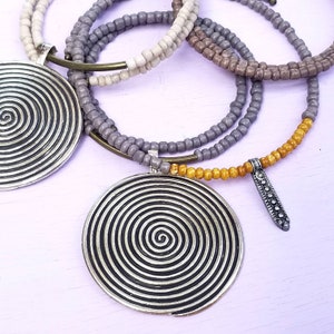 Choker, Bracelet Collection, Convertible Neutrals, Beaded Jewelry Series: Aubrey