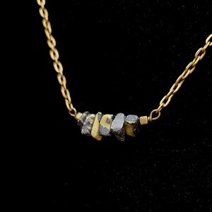 Stone Chip Necklace Series: Chaparral 16" grn/gray nugget