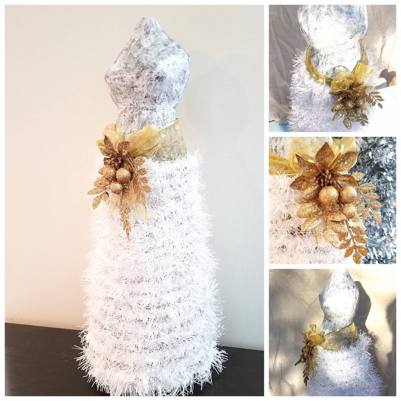 Rustic Paper Mache Tabletop Mannequin Christmas Trees Etsy