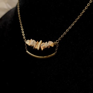 Stone Chip Necklace Series: Chaparral 15" tan chip + bar