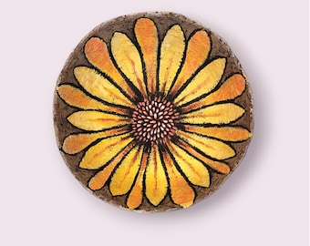 Paper Mache Flower Bowl, Modern Sustainable Decor Art: Printemps
