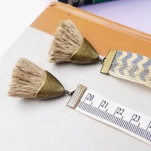 Beaded Ribbon Tassel Bookmarks: Joan & Franz