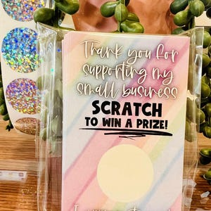 Scratch Off Card! Pastel - Put your own prize DIY