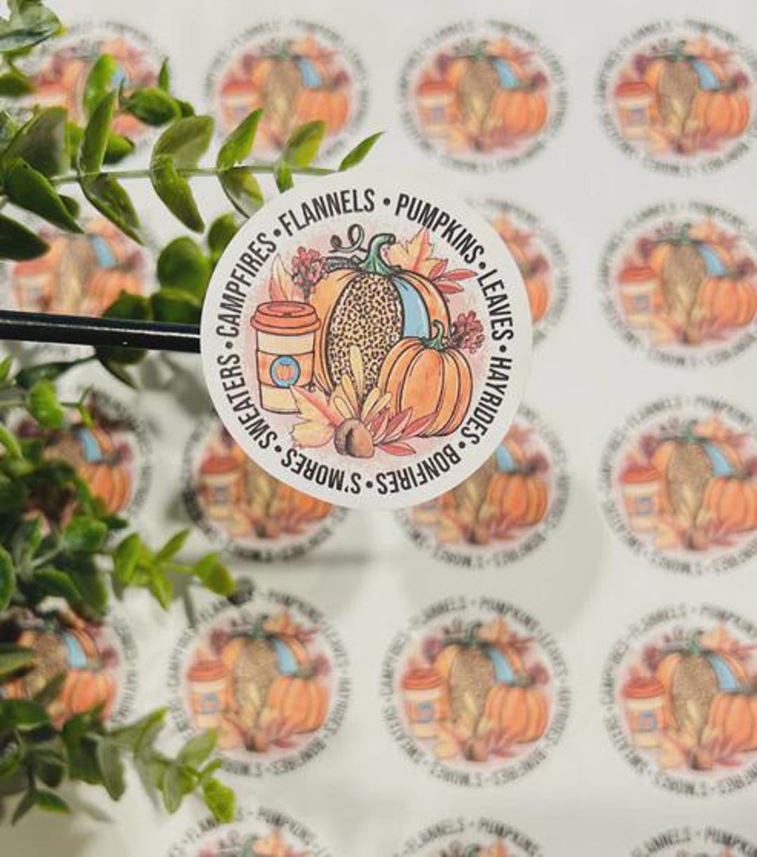Sticker Sheet #272 Fall 2 Inch Round Stickers - Etsy