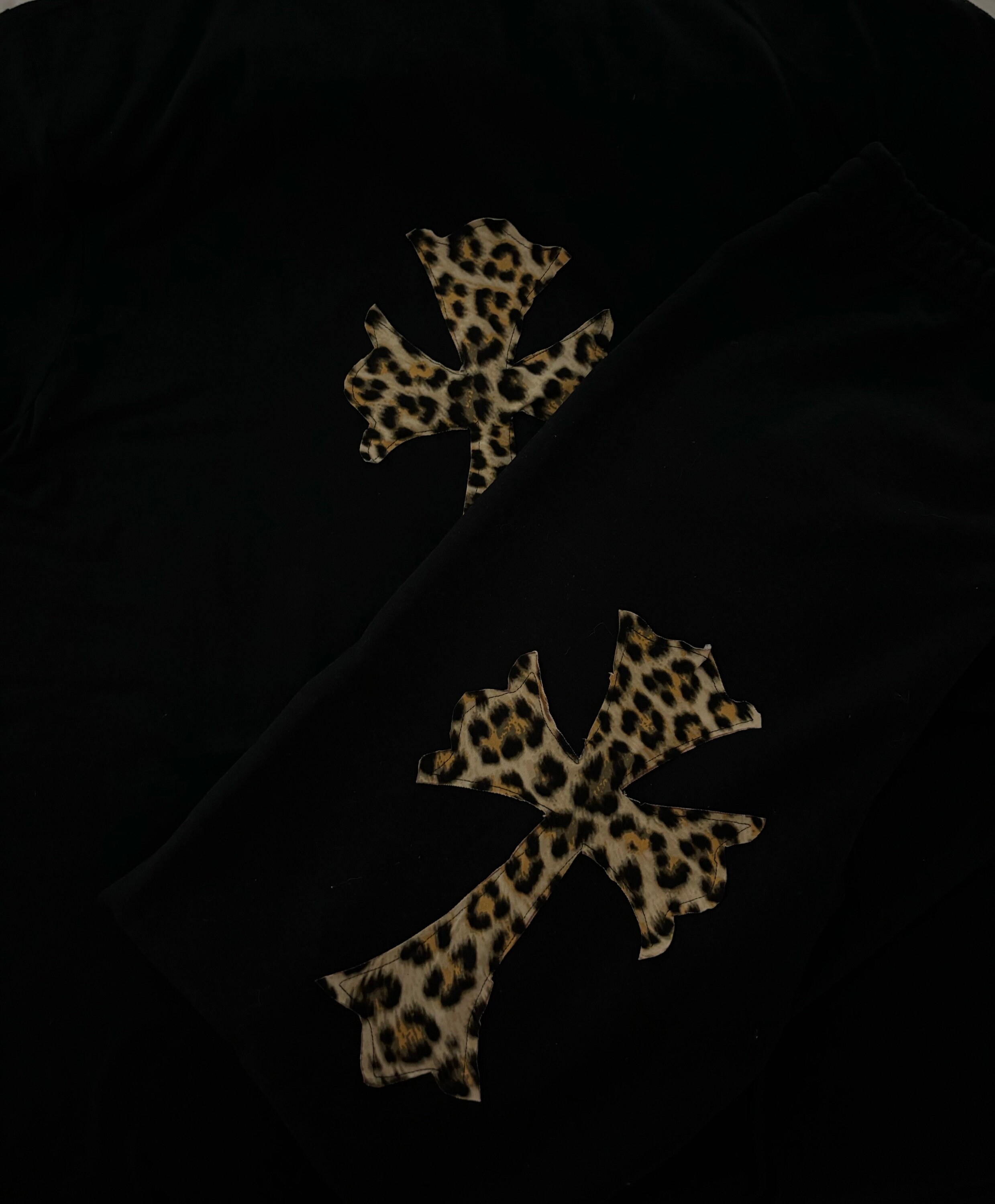 Black Tshirt And Sweatpants Set With Cheetah Print Cross Design Etsy black-tshirt-and-sweatpants-set-with-cheetah-print-cross-design-etsy