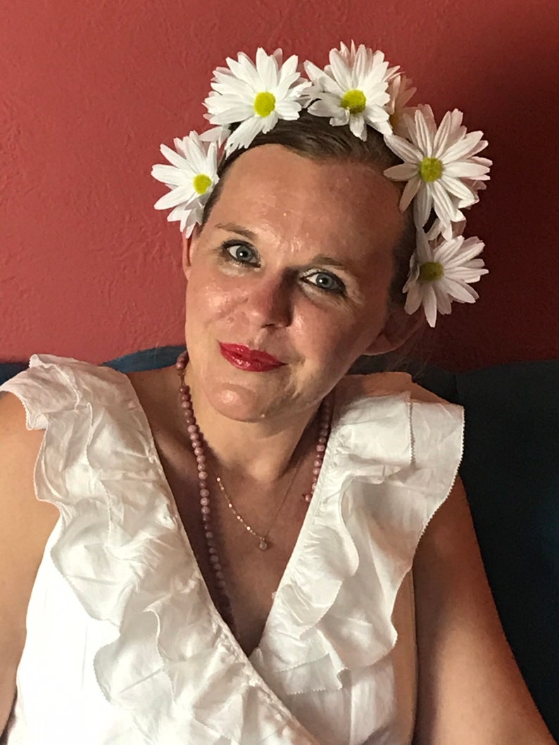 Sweet Hippie Daisy Headdress Boho Flower Crown Boho Headband Etsy