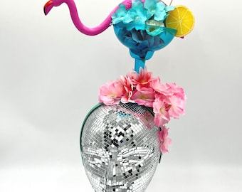 Pink Flamingo Fascinator: Flowers and Flair