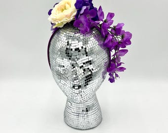 Purple Wisteria Fascinator, Purple Silk Hydrangeas, White with Pink Peony, Wedding Accessory, Baby&#39;s First Birthday, Wedding Headband