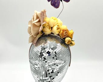 Fascinator with Massive Rose, Mini Flowers and Butterfly