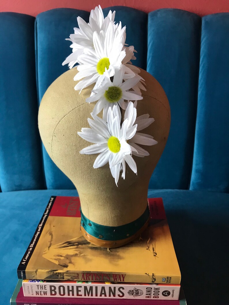 Sweet Hippie Daisy Headdress Boho Flower Crown Boho Headband Etsy