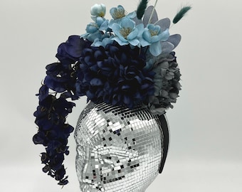 Dark Blue Flower Crown