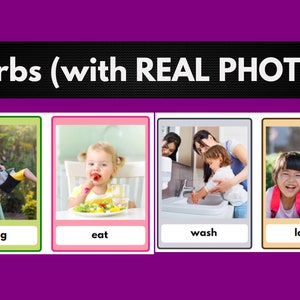 Verbs With REAL PHOTOS - Etsy