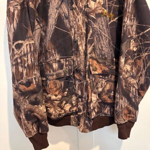 Chaqueta de caza vintage ScentLok para hombre, talla grande, camuflaje Mossy Oak, cremallera completa, botones a presión, bomber, fabricada en EE. UU. imagen 5