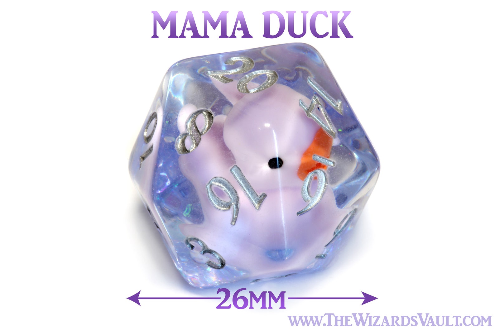 Purple Duck Dice Set and Large Mama Duck D20 Transparent With Etsy UK