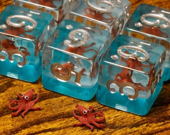 Octopus D6 Dice – Exclusive limited edition dice for tabletop roleplaying games