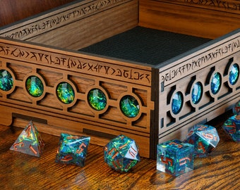 The Wizard's Vault - Spellcaster dice tray for tabletop role playing games, Dungeons and Dragons, DND, D&D - Made to order