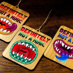 Mimic Ornaments – Wood Ornaments for DnD, Home Decor, or Christmas Decorations