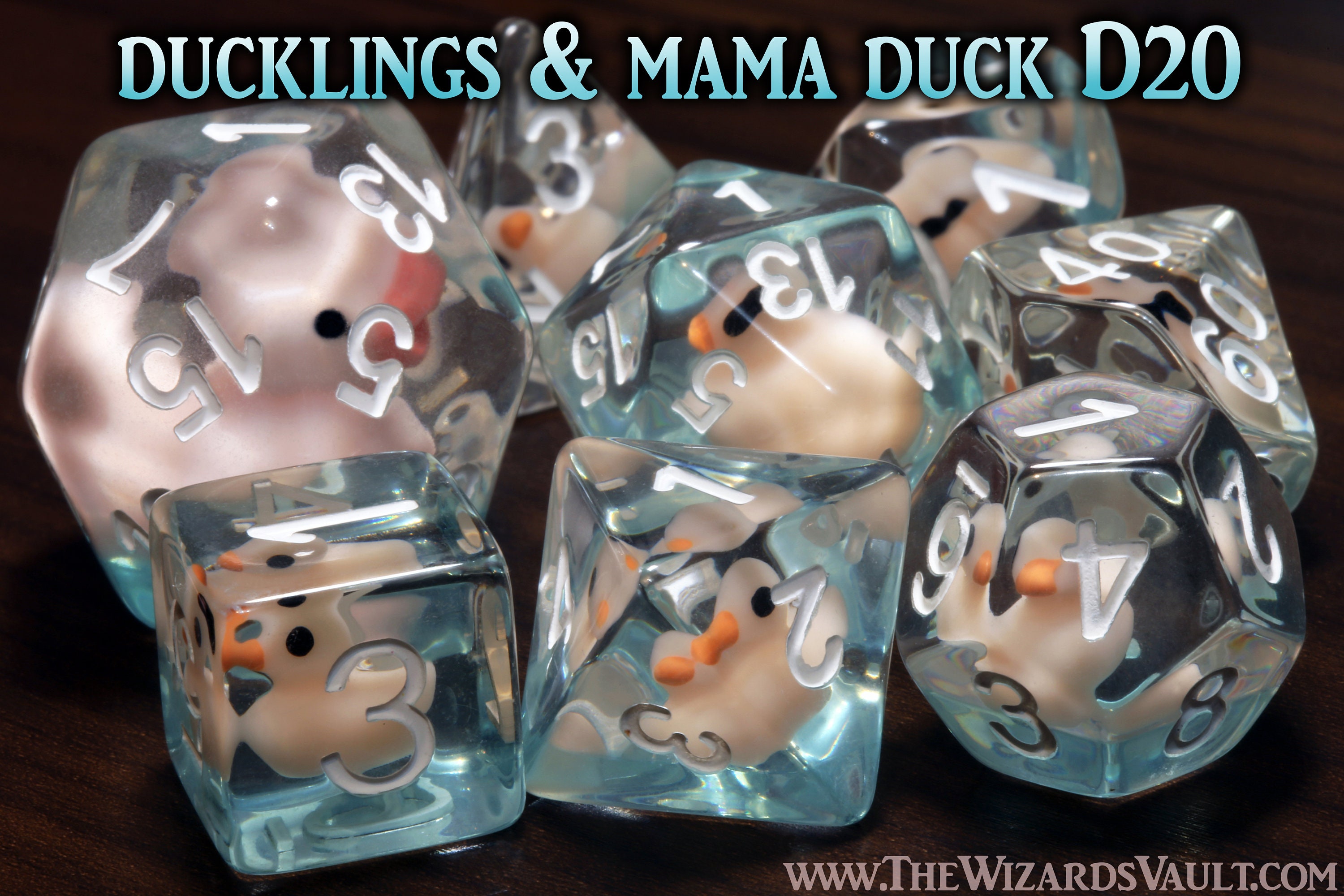 Duckling Dice Transparent With Light Pink Duck Inside Role Etsy Canada