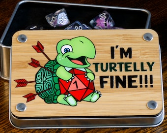 Mir geht es gut!!! Würfelbox und Schildkröte Würfelset, Rollenspiele Würfel, Exklusiv, | Würfel Box Spiel Bausatz