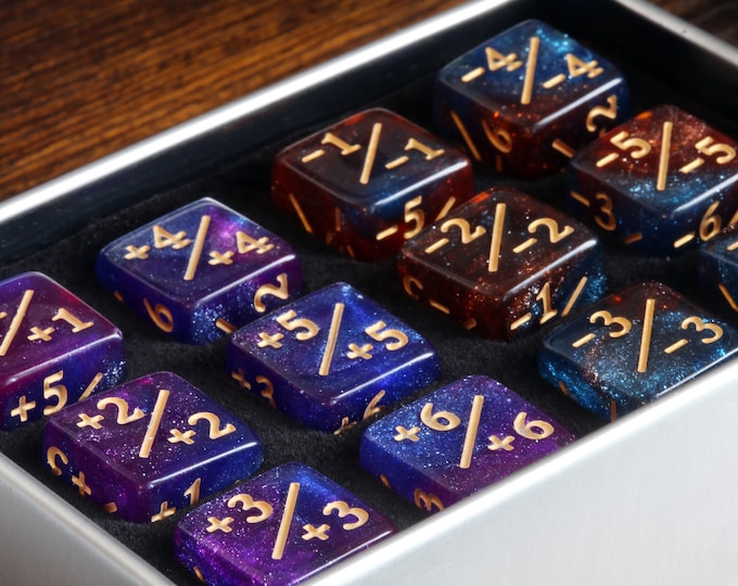 12 Dice Counter for Magic the Gathering, MTG Dice, 1/1 Tokens, 1/1