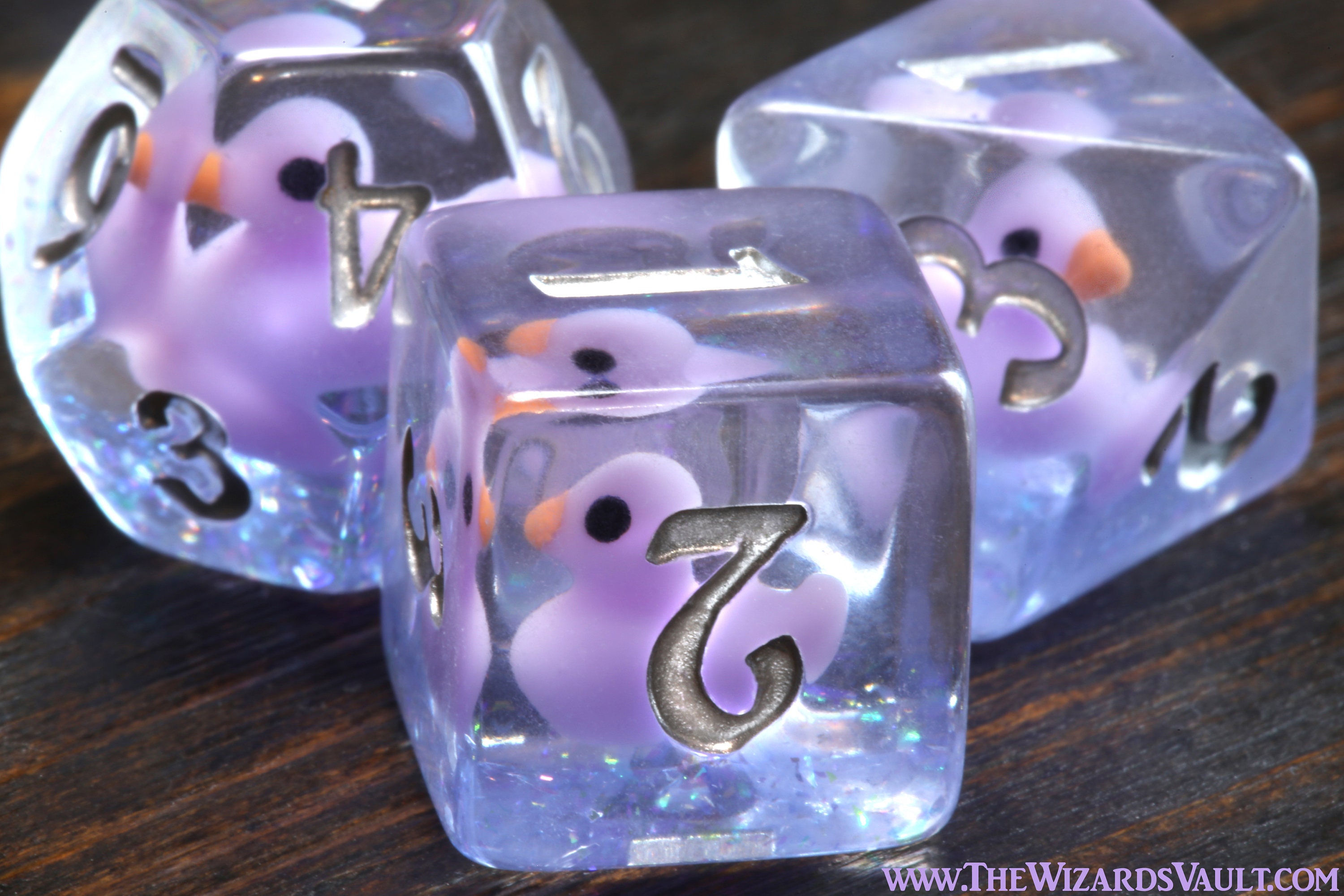 Purple Duck Dice Set and Large Mama Duck D20 Transparent With Etsy UK
