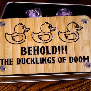 Behold ! Ducklings of Doom dice set and box Game Kit – Dice with duck inside, great for DnD Inspired Adventures
