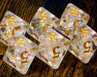 Sacred Opal D8 Dice  - For Paladins Clerics and Divine Spells